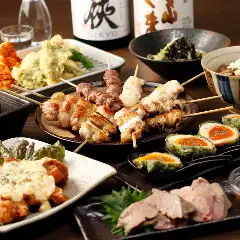 【2.5時間飲み放題付】◆まんぞくコース◆絶品!極☆白レバー刺し・銘柄鶏の焼鳥を含む大満足コース!!